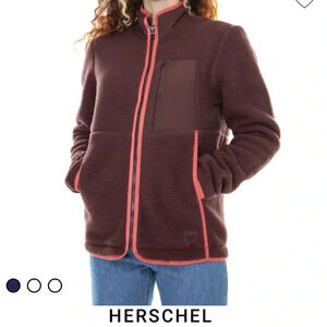 HERSCHEL Fleece Jacket Sherpa size medium